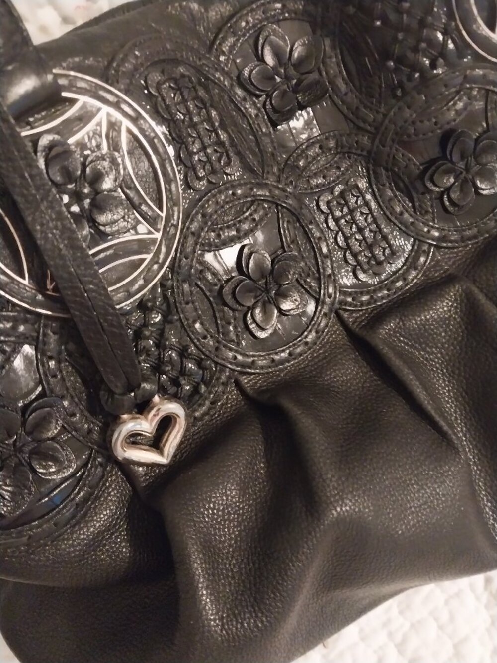 💗Brighton Bag,  Purse Black Leather, "Nala" Masterpiece Dust Bag💗